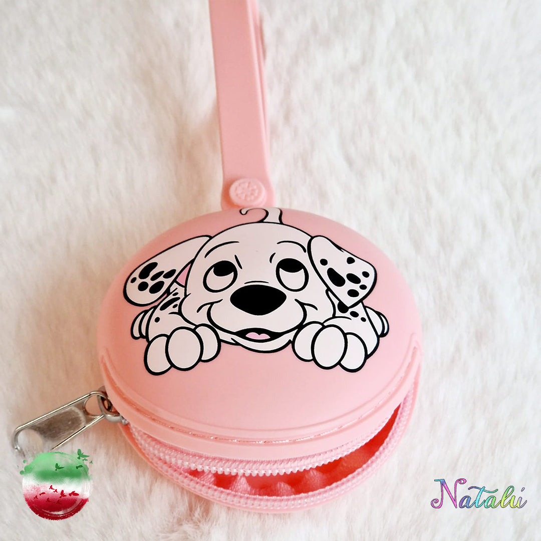 Astuccio Portaciuccio in Silicone Dalmata Rosa