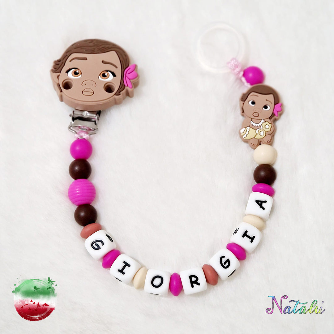 Vaiana personalisierte Schnullerkette