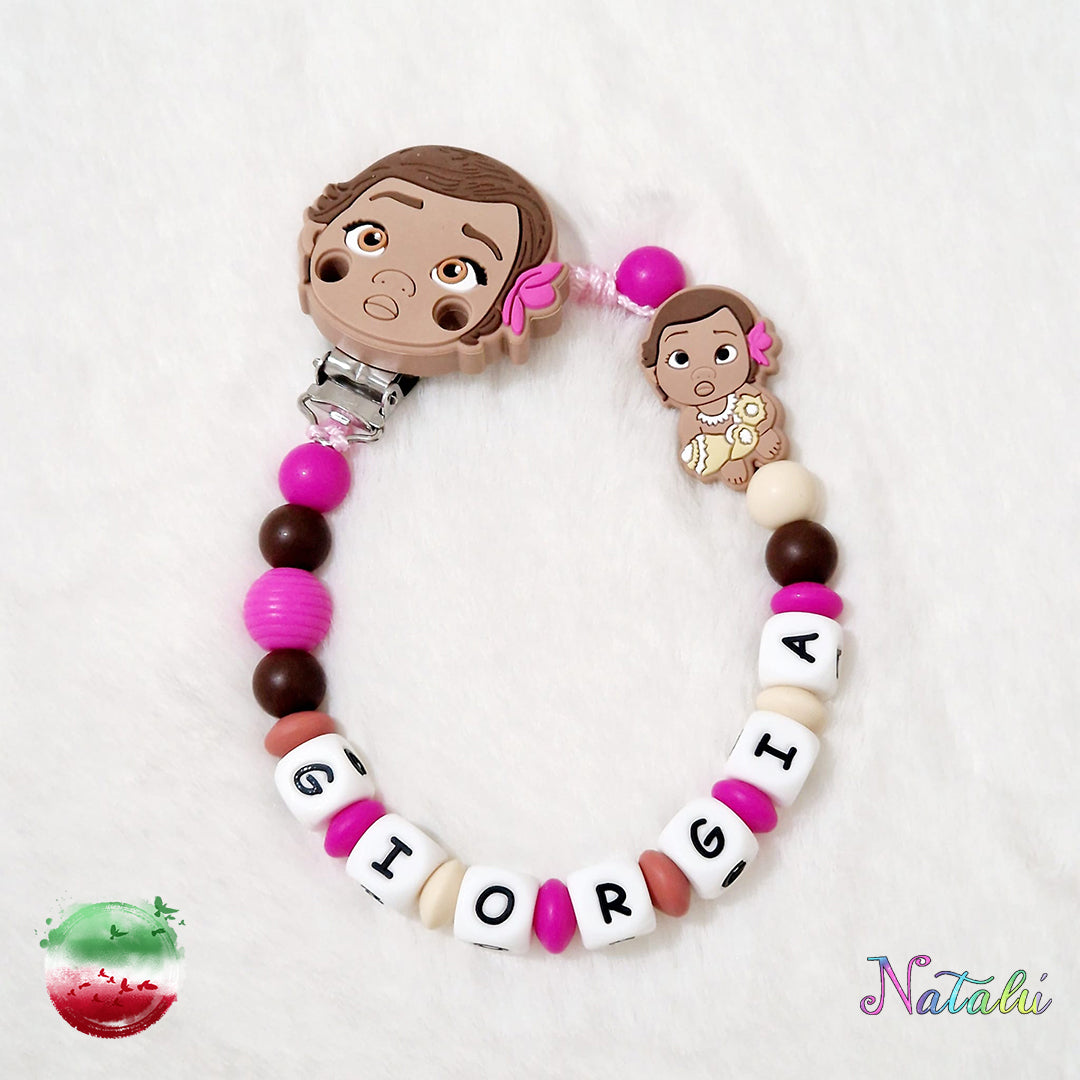 Vaiana personalisierte Schnullerkette