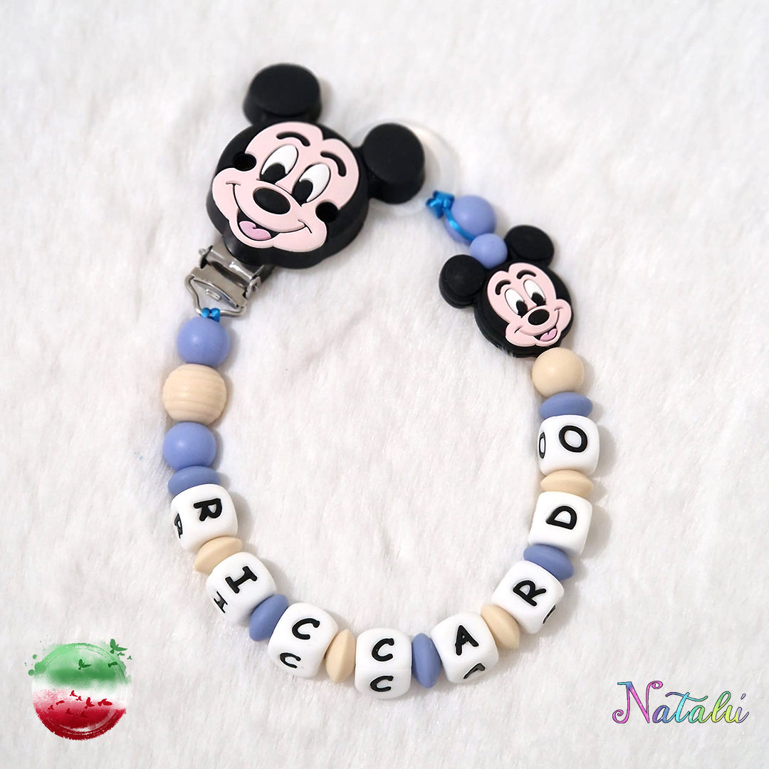 Personalisierte Mickey Mouse Schnullerkette