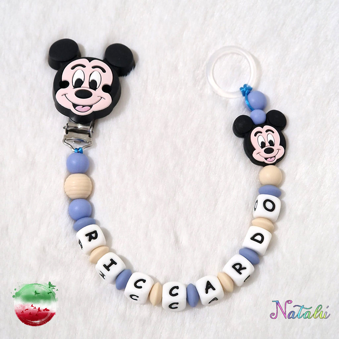 Personalisierte Mickey Mouse Schnullerkette