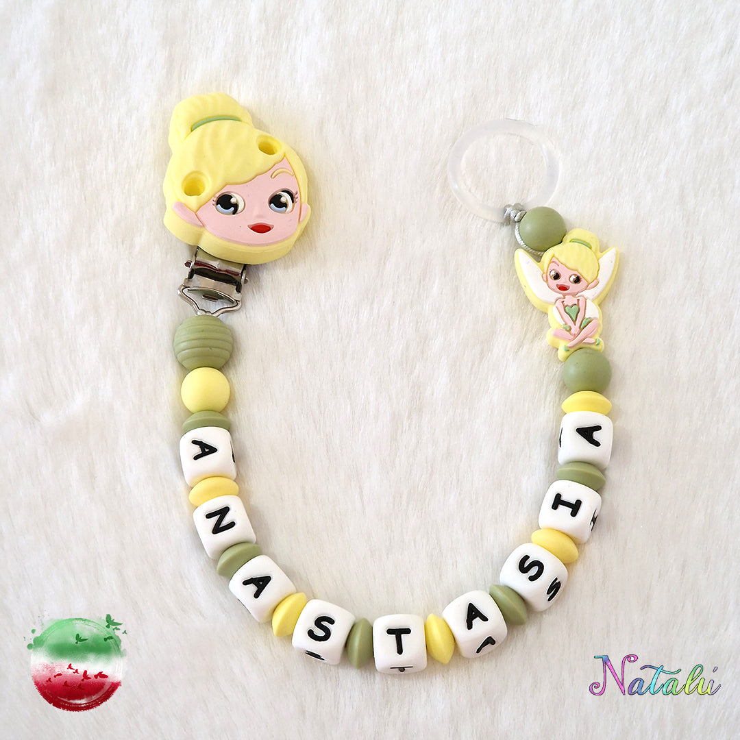 Personalisierte Tinker Bell Schnullerkette
