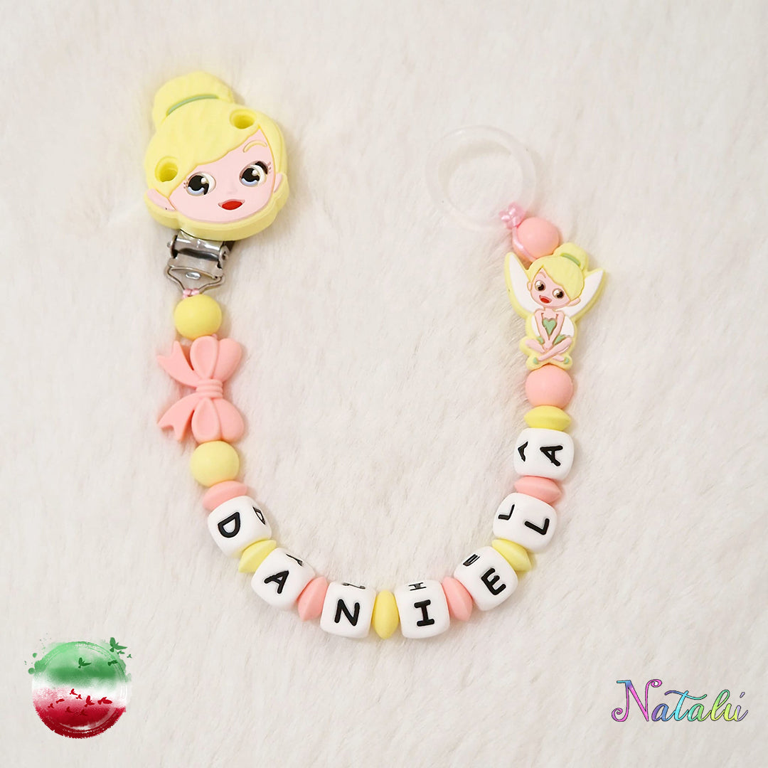 Personalisierte Tinker Bell Schnullerkette