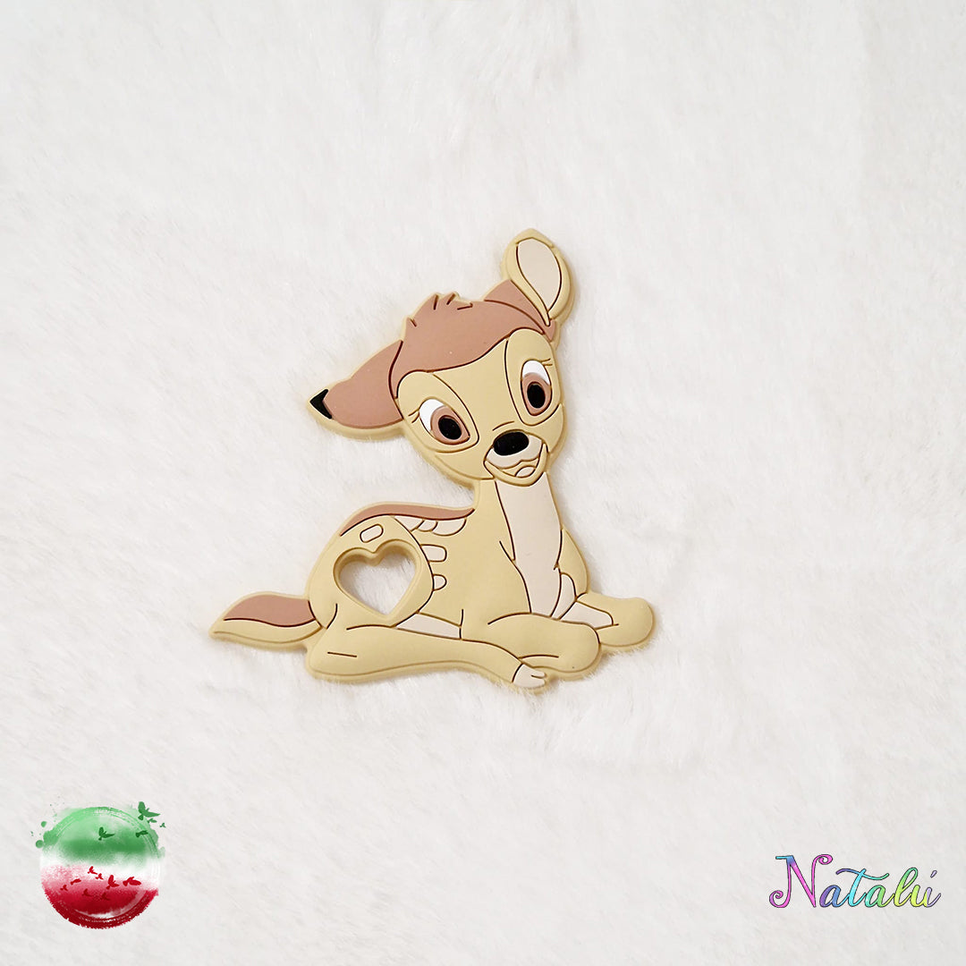 Personalisierte Bambi Pink Schnullerkette