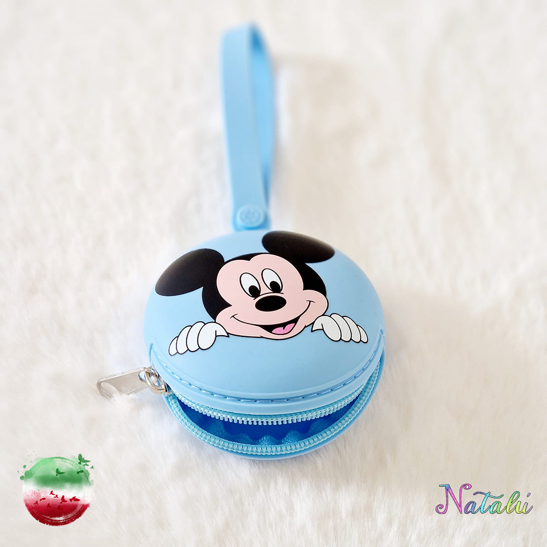 Étui à Sucette en Silicone Mickey Mouse Bleu