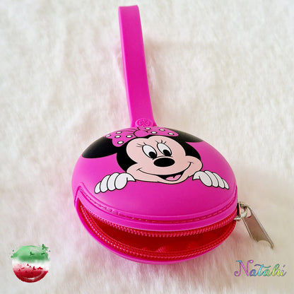 Étui à Sucette en Silicone Minnie Fuchsia