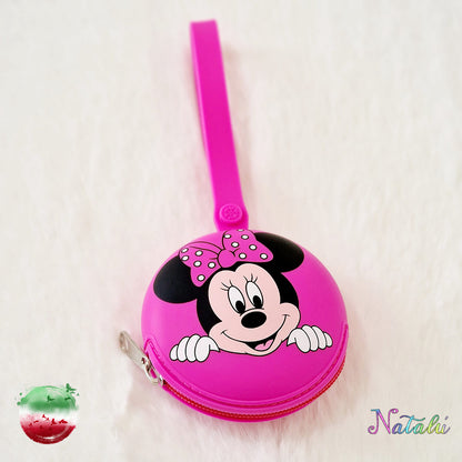 Étui à Sucette en Silicone Minnie Fuchsia