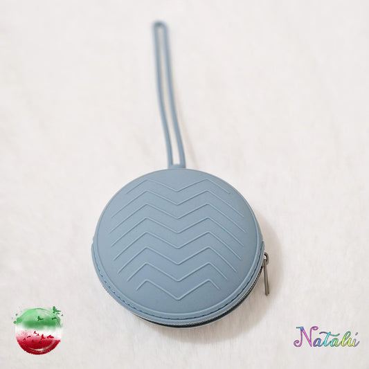 Blue Silicone Pacifier Case