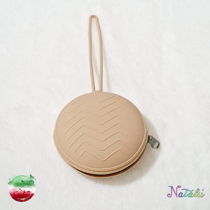 Cream Silicone Pacifier Case