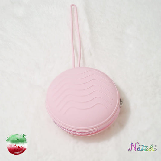 Étui à Sucette en Silicone Rose