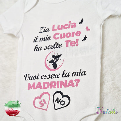 Body Personalizzato per Bimbi - Madrina Rosa