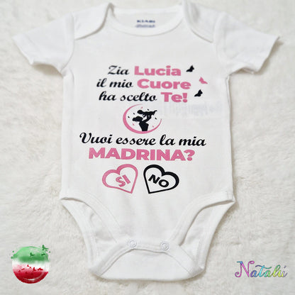 Body Personalizzato per Bimbi - Madrina Rosa