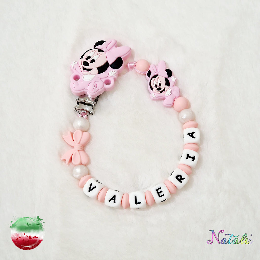 Personalisierte Minnie Sweet Schnullerkette