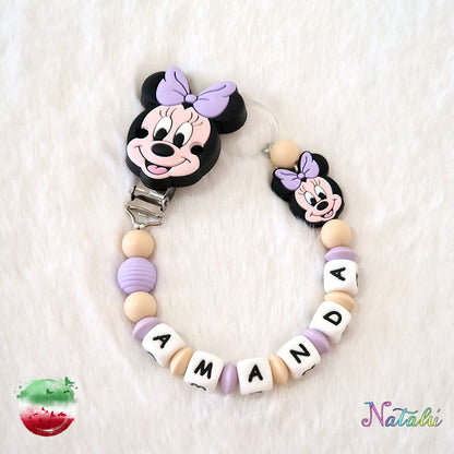 Chaîne de sucettes Minnie Wisteria personnalisée