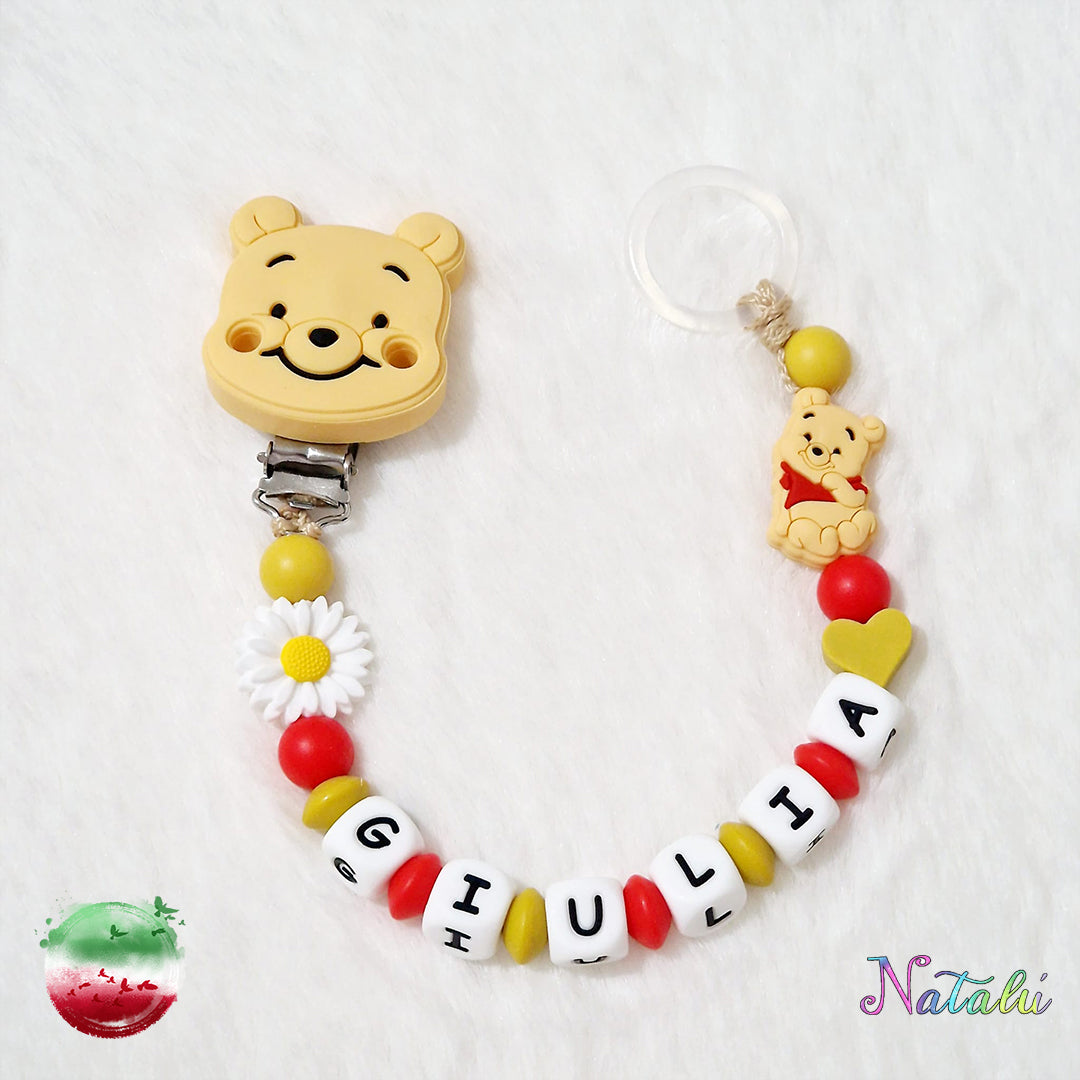 Personalisierte Winnie the Pooh Schnullerkette