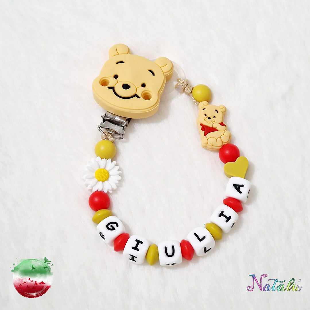 Personalized Winnie the Pooh Pacifier Chain