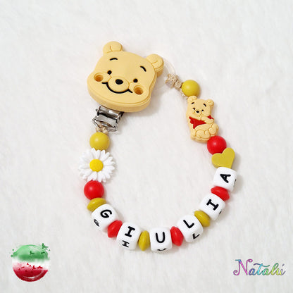 Personalisierte Winnie the Pooh Schnullerkette