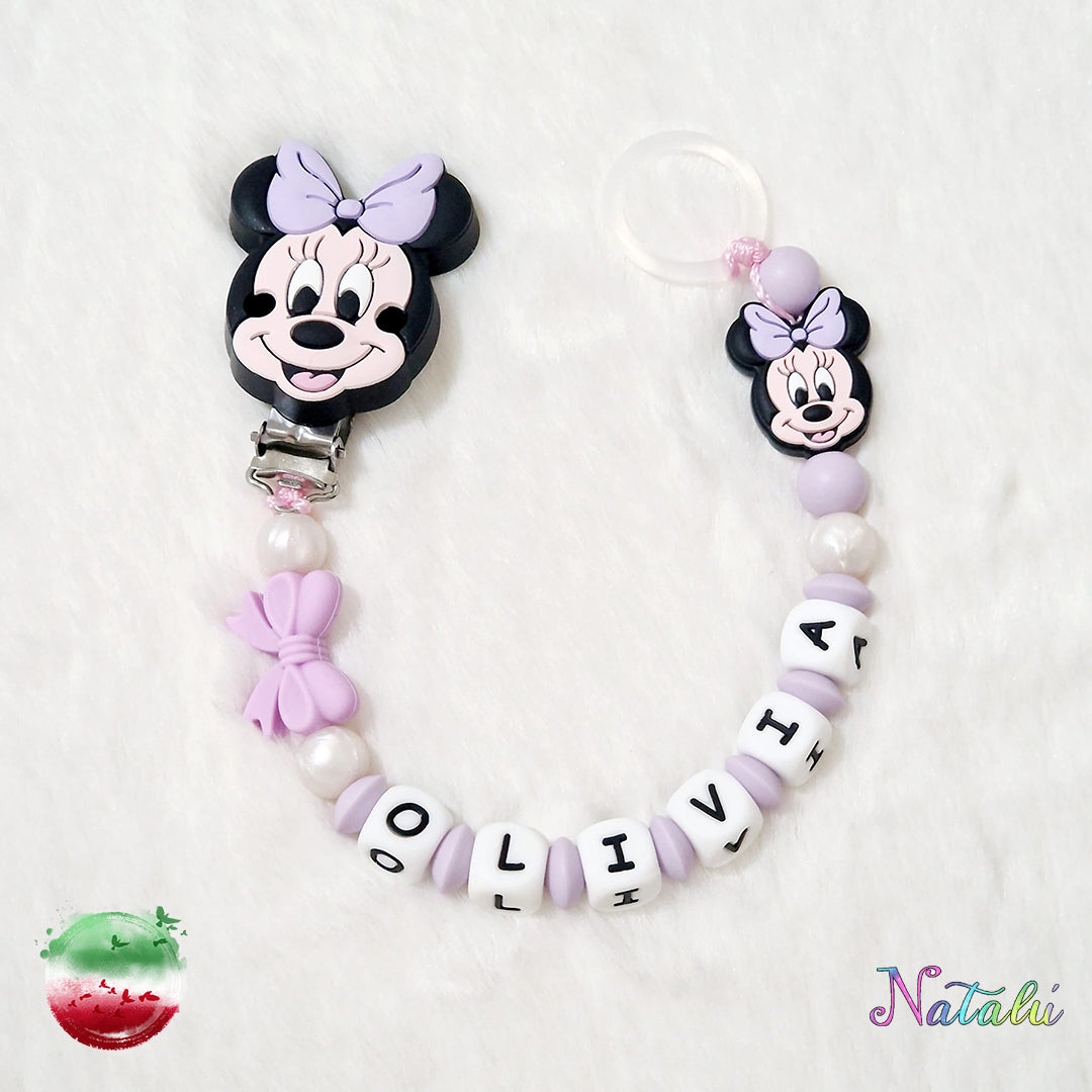 Chaîne de sucettes Minnie Wisteria personnalisée