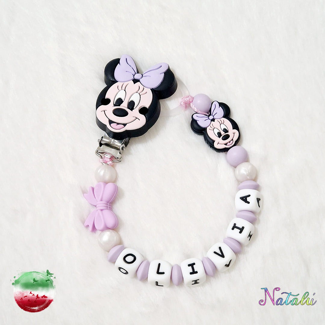 Personalisierte Mickey Mouse Schnullerkette