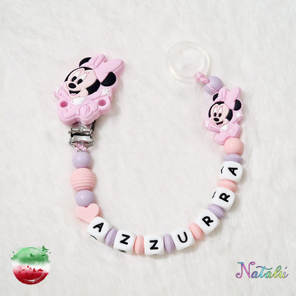 Personalisierte Minnie Sweet Schnullerkette