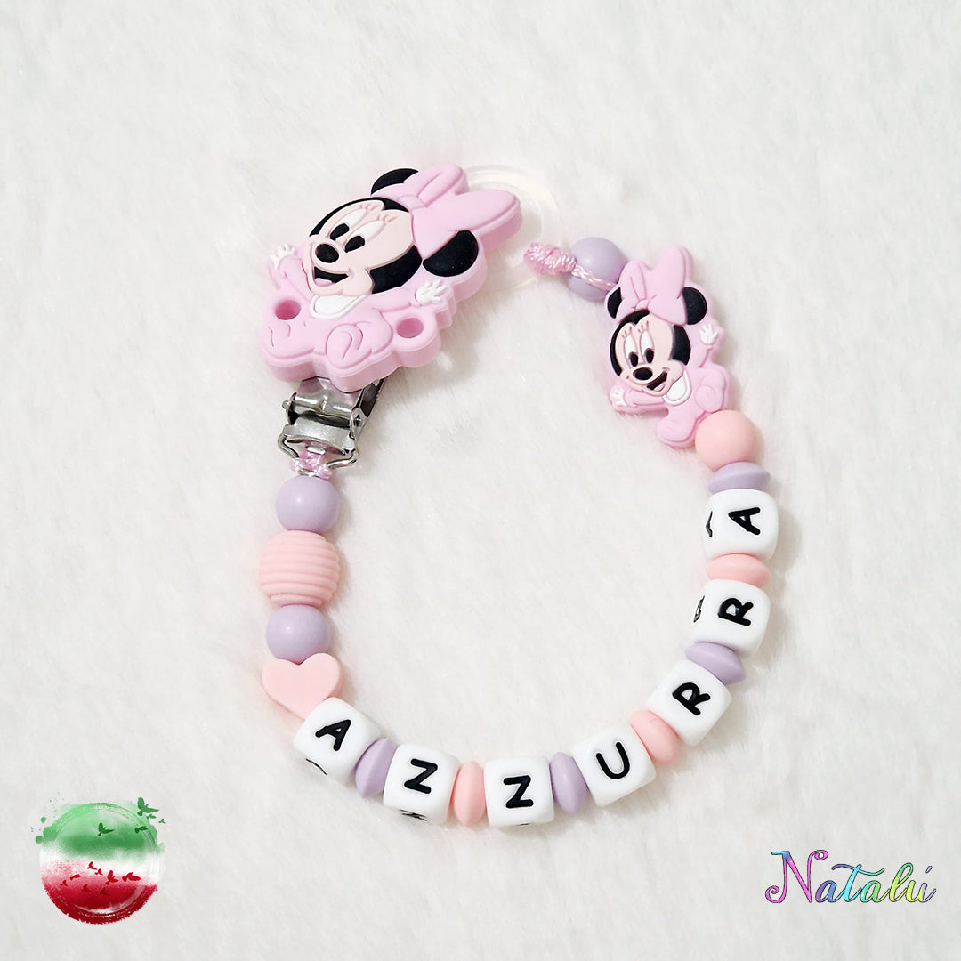 Personalisierte Minnie Sweet Schnullerkette