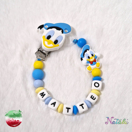 Personalized Donald Duck Pacifier Chain