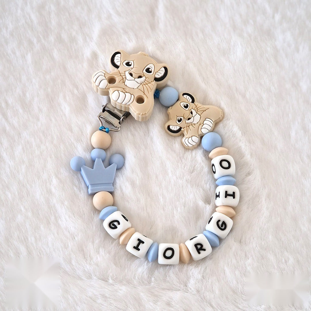 Catenella Portaciuccio Personalizzata Simba Crema