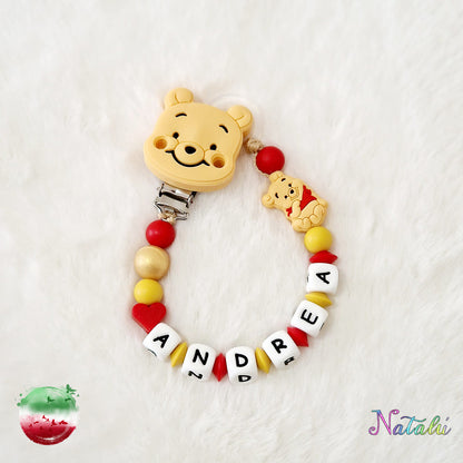 Personalisierte Winnie the Pooh Schnullerkette