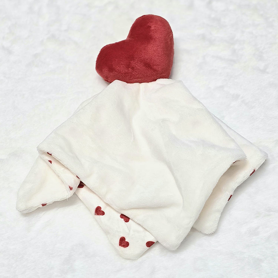 Doudou Neonato Cuore Rosso in Peluche