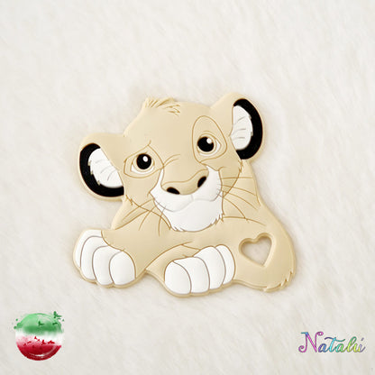 Personalisierte Simba Cream Schnullerkette