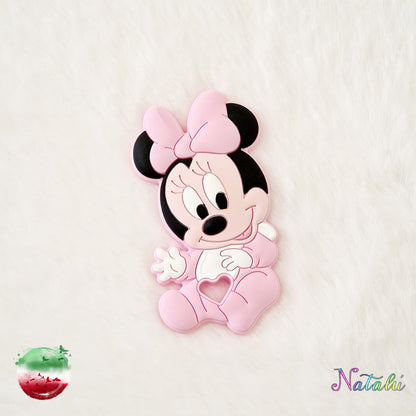 Personalisierte rosa Minnie Baby Schnullerkette