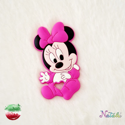 Catenella Portaciuccio Personalizzata Minnie Baby Fucsia