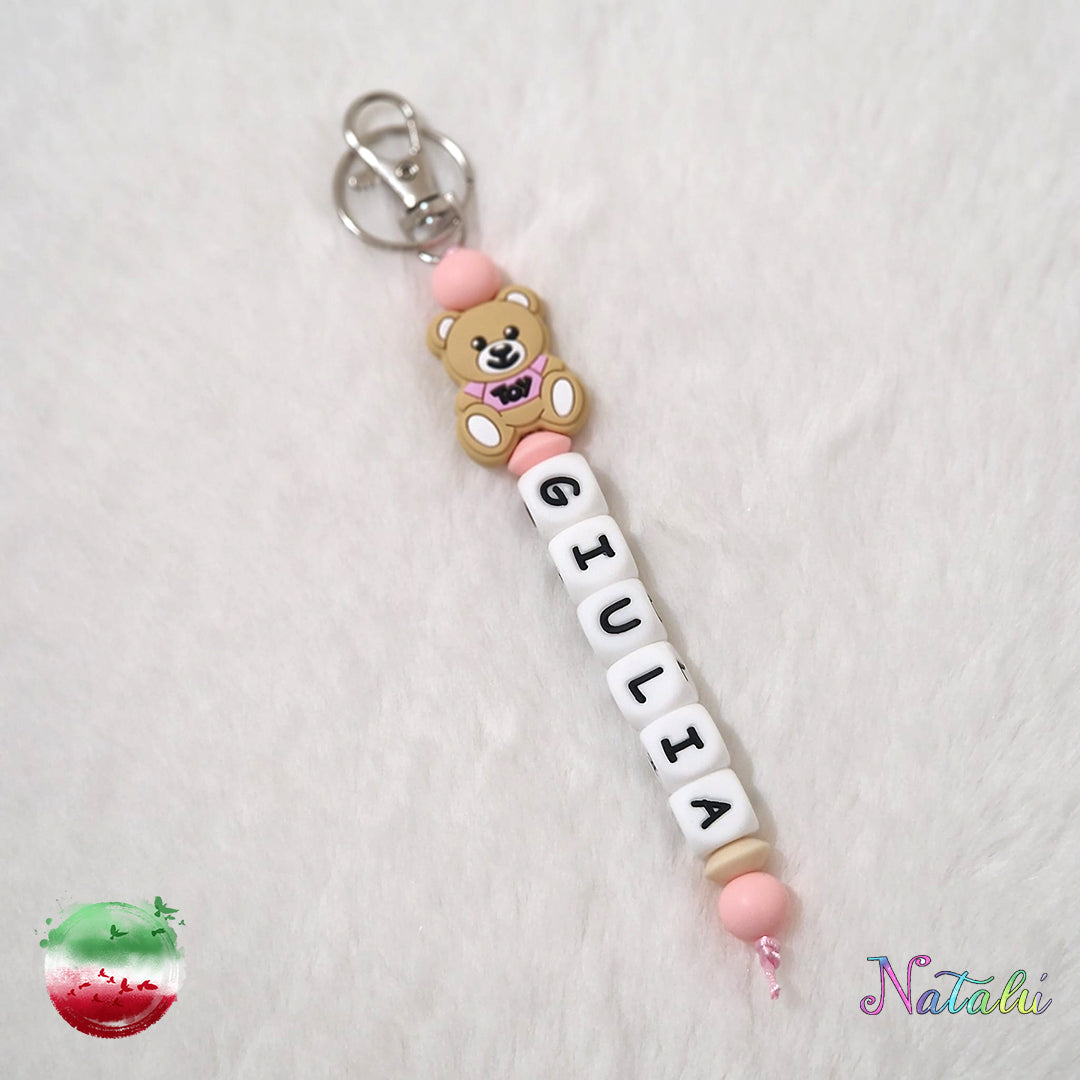 Personalized Moschino Pink Keyring