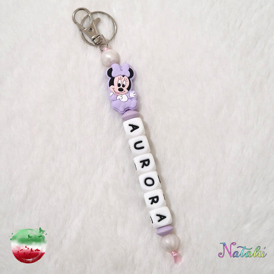 Personalisierter Minnie Baby Wisteria Schlüsselanhänger