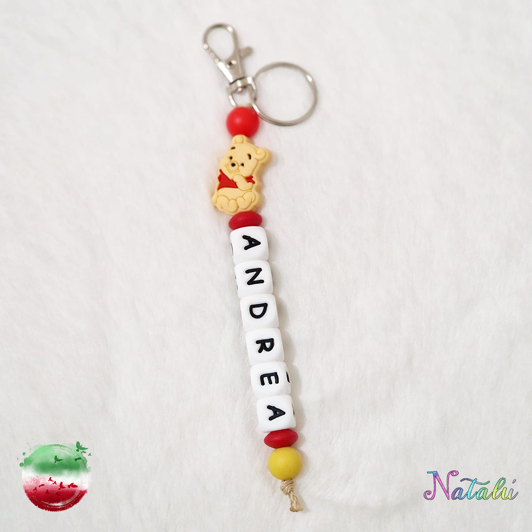 Personalized Winnie the Pooh Keyring