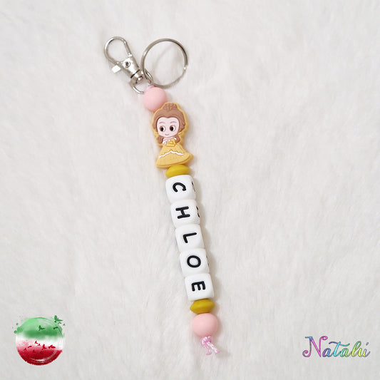 Personalized Belle Keyring