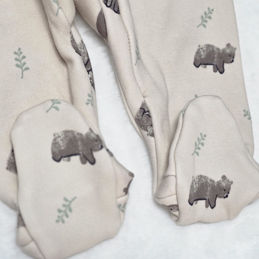 Tutina Neonato con Zip e Piedini